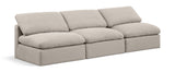 Indulge Beige Linen Textured Fabric Modular Sofa 141Beige-S3 Meridian Furniture