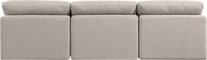 Indulge Beige Linen Textured Fabric Modular Sofa 141Beige-S3 Meridian Furniture