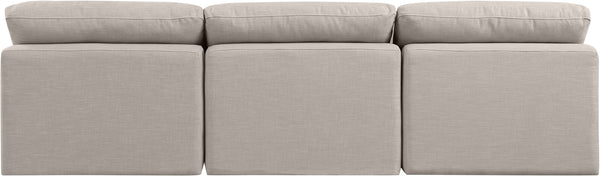 Indulge Beige Linen Textured Fabric Modular Sofa 141Beige-S3 Meridian Furniture