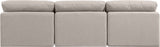 Indulge Beige Linen Textured Fabric Modular Sofa 141Beige-S3 Meridian Furniture