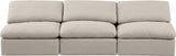 Indulge Beige Linen Textured Fabric Modular Sofa 141Beige-S3 Meridian Furniture