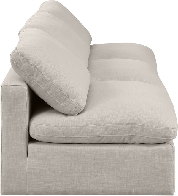 Indulge Beige Linen Textured Fabric Modular Sofa 141Beige-S3 Meridian Furniture