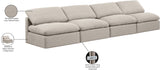 Indulge Beige Linen Textured Fabric Modular Sofa 141Beige-S4 Meridian Furniture