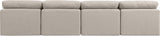 Indulge Beige Linen Textured Fabric Modular Sofa 141Beige-S4 Meridian Furniture