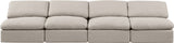 Indulge Beige Linen Textured Fabric Modular Sofa 141Beige-S4 Meridian Furniture