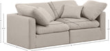 Indulge Beige Linen Textured Fabric Modular Sofa 141Beige-S70 Meridian Furniture