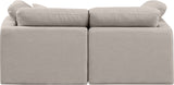 Indulge Beige Linen Textured Fabric Modular Sofa 141Beige-S70 Meridian Furniture