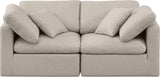 Indulge Beige Linen Textured Fabric Modular Sofa 141Beige-S70 Meridian Furniture