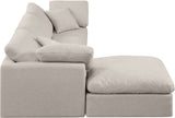 Indulge Beige Linen Textured Fabric Modular Sectional 141Beige-Sec4A Meridian Furniture