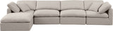 Indulge Beige Linen Textured Fabric Modular Sectional 141Beige-Sec5A Meridian Furniture