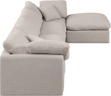 Indulge Beige Linen Textured Fabric Modular Sectional 141Beige-Sec5A Meridian Furniture