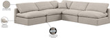 Indulge Beige Linen Textured Fabric Modular Sectional 141Beige-Sec5B Meridian Furniture