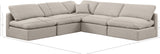 Indulge Beige Linen Textured Fabric Modular Sectional 141Beige-Sec5B Meridian Furniture