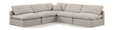 Indulge Beige Linen Textured Fabric Modular Sectional 141Beige-Sec5B Meridian Furniture