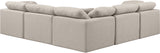 Indulge Beige Linen Textured Fabric Modular Sectional 141Beige-Sec5C Meridian Furniture