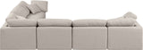 Indulge Beige Linen Textured Fabric Modular Sectional 141Beige-Sec6A Meridian Furniture