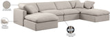 Indulge Beige Linen Textured Fabric Modular Sectional 141Beige-Sec6B Meridian Furniture