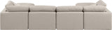 Indulge Beige Linen Textured Fabric Modular Sectional 141Beige-Sec6B Meridian Furniture