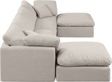 Indulge Beige Linen Textured Fabric Modular Sectional 141Beige-Sec6B Meridian Furniture