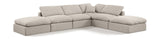 Indulge Beige Linen Textured Fabric Modular Sectional 141Beige-Sec6E Meridian Furniture