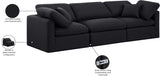 Indulge Black Linen Textured Fabric Modular Sofa 141Black-S105 Meridian Furniture