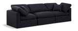 Indulge Black Linen Textured Fabric Modular Sofa 141Black-S105 Meridian Furniture