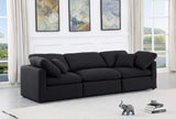 Indulge Black Linen Textured Fabric Modular Sofa 141Black-S105 Meridian Furniture