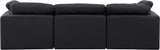 Indulge Black Linen Textured Fabric Modular Sofa 141Black-S105 Meridian Furniture