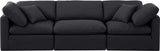 Indulge Black Linen Textured Fabric Modular Sofa 141Black-S105 Meridian Furniture