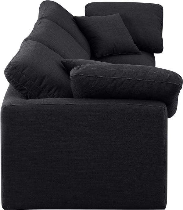 Indulge Black Linen Textured Fabric Modular Sofa 141Black-S105 Meridian Furniture