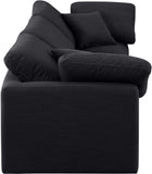 Indulge Black Linen Textured Fabric Modular Sofa 141Black-S105 Meridian Furniture