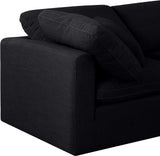 Indulge Black Linen Textured Fabric Modular Sofa 141Black-S105 Meridian Furniture