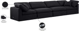 Indulge Black Linen Textured Fabric Modular Sofa 141Black-S140 Meridian Furniture