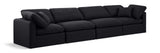 Indulge Black Linen Textured Fabric Modular Sofa 141Black-S140 Meridian Furniture