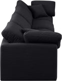 Indulge Black Linen Textured Fabric Modular Sofa 141Black-S140 Meridian Furniture