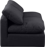 Indulge Black Linen Textured Fabric Modular Sofa 141Black-S2 Meridian Furniture