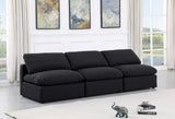 Indulge Black Linen Textured Fabric Modular Sofa 141Black-S3 Meridian Furniture