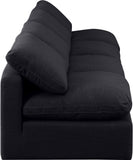 Indulge Black Linen Textured Fabric Modular Sofa 141Black-S4 Meridian Furniture