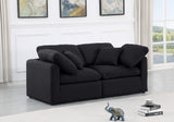 Indulge Black Linen Textured Fabric Modular Sofa 141Black-S70 Meridian Furniture