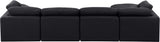 Indulge Black Linen Textured Fabric Modular Sectional 141Black-Sec5A Meridian Furniture