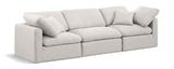 Indulge Cream Linen Textured Fabric Modular Sofa 141Cream-S105 Meridian Furniture