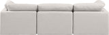 Indulge Cream Linen Textured Fabric Modular Sofa 141Cream-S105 Meridian Furniture