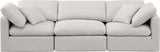 Indulge Cream Linen Textured Fabric Modular Sofa 141Cream-S105 Meridian Furniture