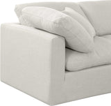 Indulge Cream Linen Textured Fabric Modular Sofa 141Cream-S105 Meridian Furniture