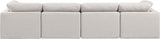 Indulge Cream Linen Textured Fabric Modular Sofa 141Cream-S140 Meridian Furniture