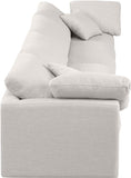 Indulge Cream Linen Textured Fabric Modular Sofa 141Cream-S140 Meridian Furniture