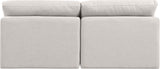 Indulge Cream Linen Textured Fabric Modular Sofa 141Cream-S2 Meridian Furniture