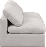 Indulge Cream Linen Textured Fabric Modular Sofa 141Cream-S2 Meridian Furniture