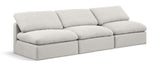 Indulge Cream Linen Textured Fabric Modular Sofa 141Cream-S3 Meridian Furniture