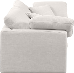 Indulge Cream Linen Textured Fabric Modular Sofa 141Cream-S70 Meridian Furniture
